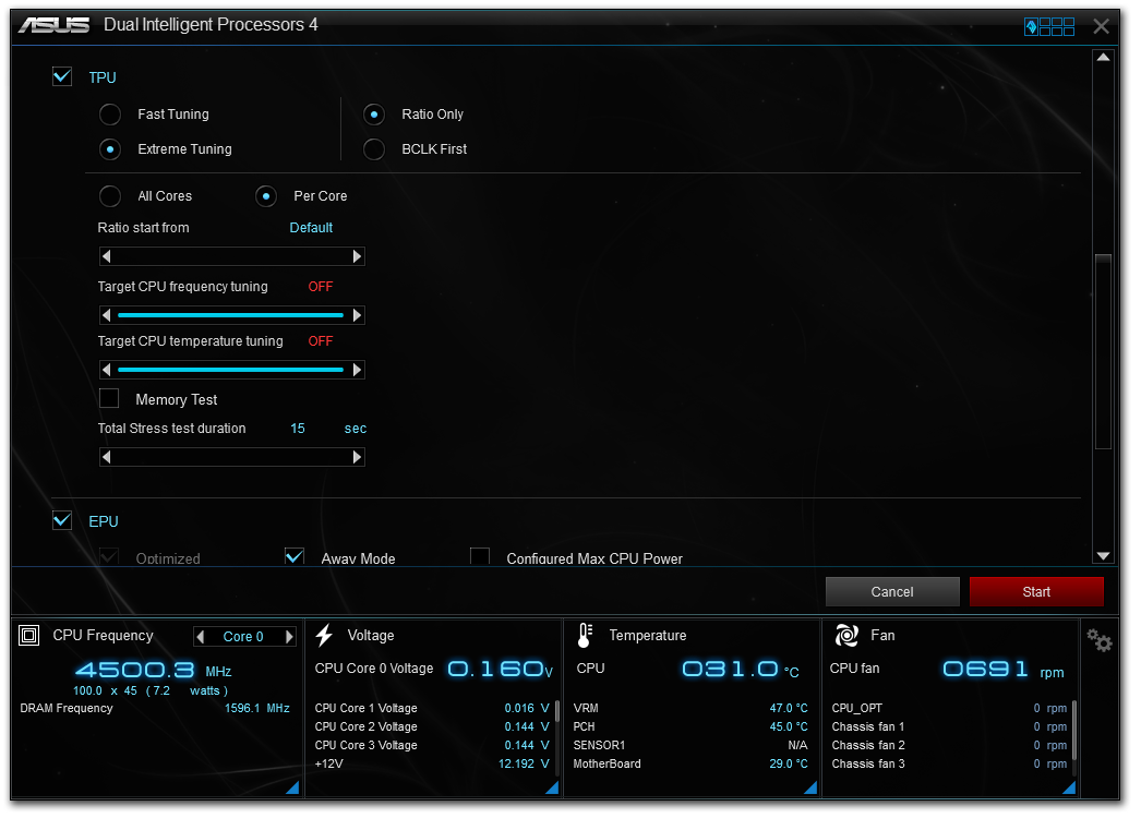 Asus performance and power saving utilities настройка